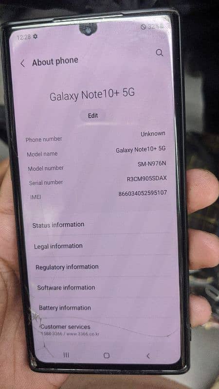 Samsung note 10 plus 5g non pta 0