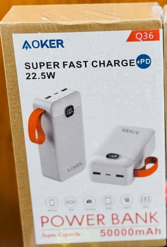 Aoker 50000mah Super Fast Charge Power Bank (random Color 1