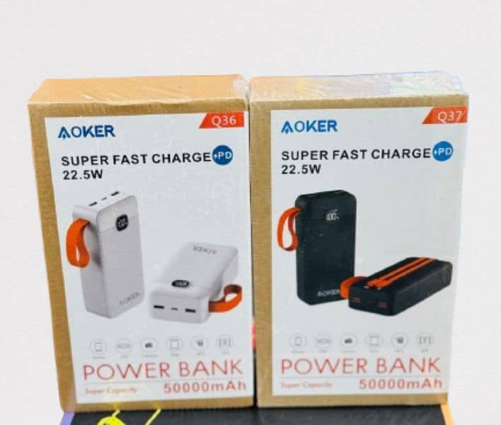 Aoker 50000mah Super Fast Charge Power Bank (random Color 2