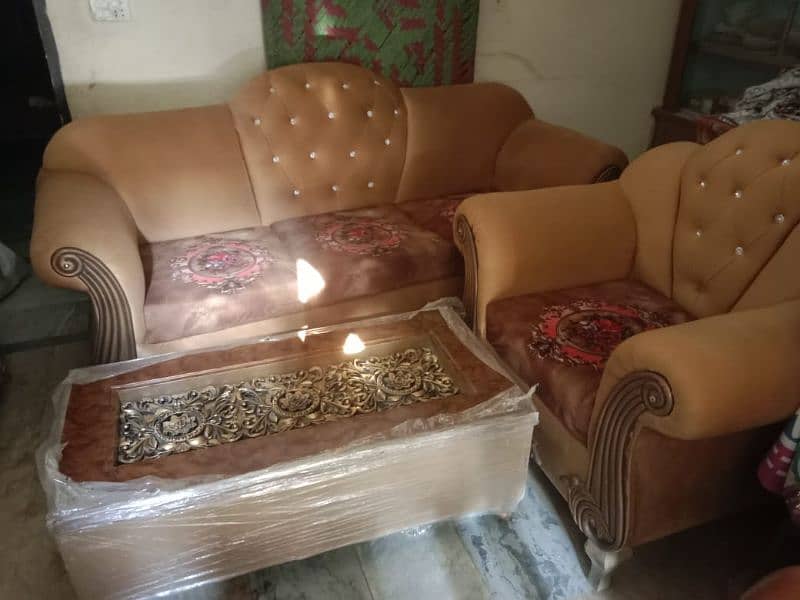 Sofa set 1 seater 2 seater and 3 seater and 1 table full size 2