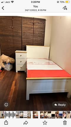 single bed with 3-drawer side table