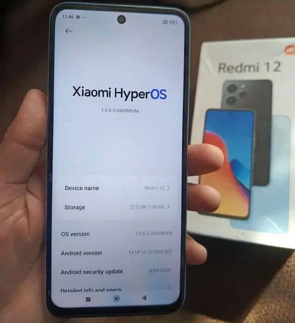 Redmi 12 new condition one month use 8+256 GB 5