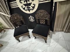 Black Velvet Sofa Set 3 2 1