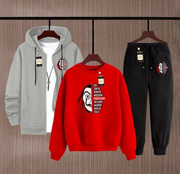 Winter Collection For Sweatshirt + Hoodie & Trouser Pack of three~ 0