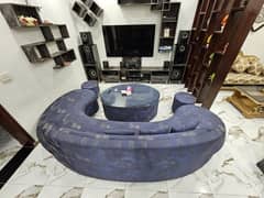 ROUND SHAPE SOFA WITH 2 SOFA STOLE