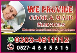 WE PROVIDES  COOK HOUSE MAID BABY CARE TAKER AVAILABLE