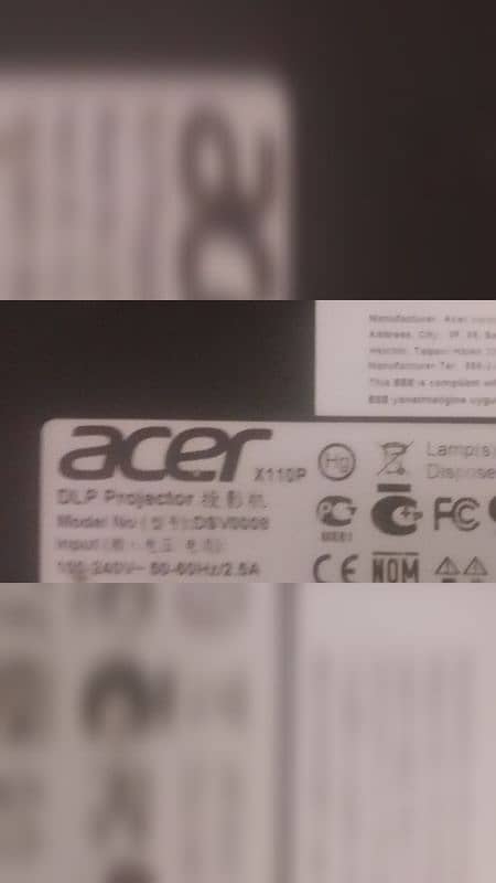 Acer, x110P, DLP Projector, Sale on urgent basis 2