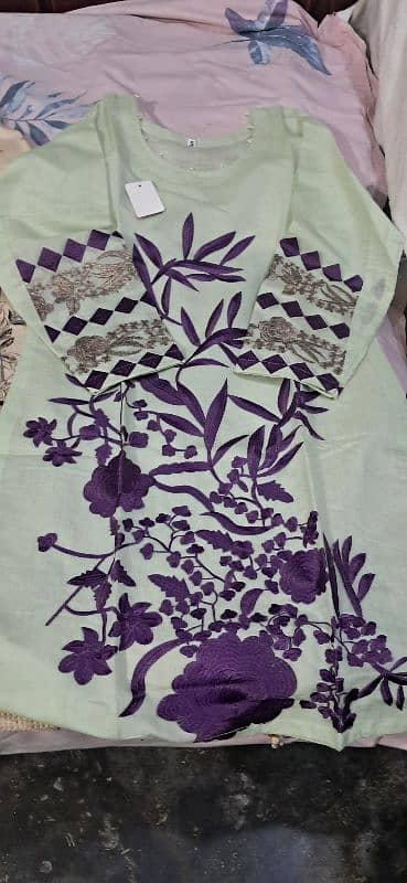 silk embroidred readymade shirt 1