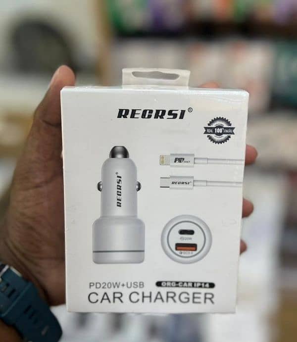 Original Car Charger with iphone cable 0