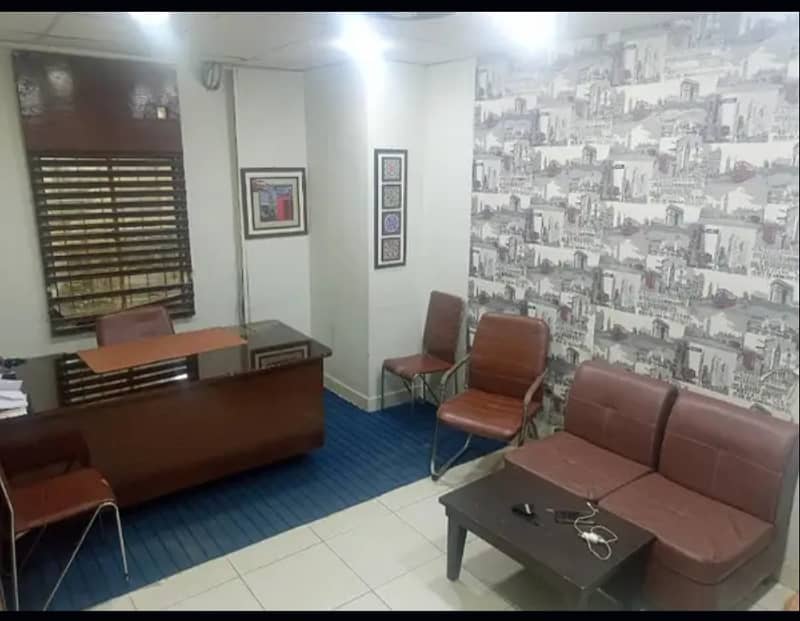 Ground floor Sami furnished office for rent 900sqft in shahar e Faisal. 0