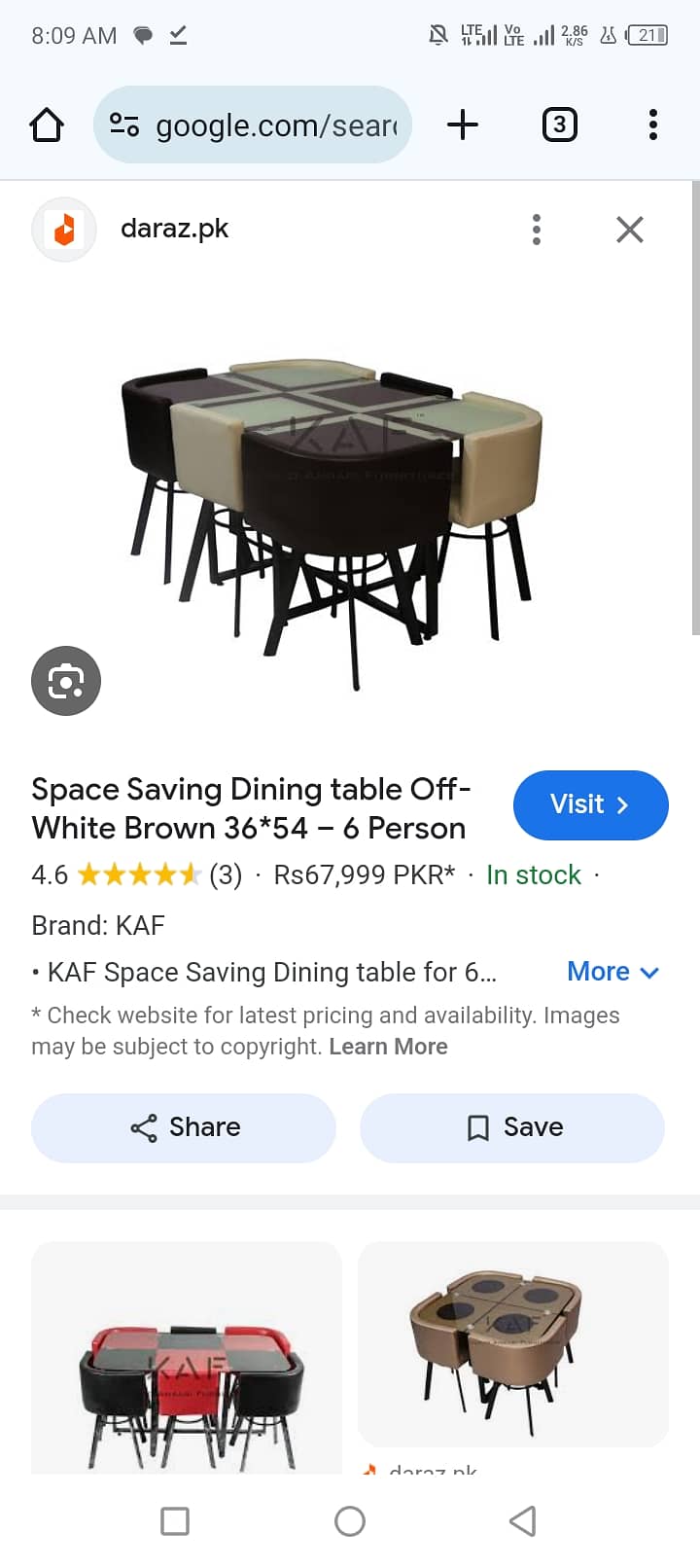 Dinning table 6 seaters 1