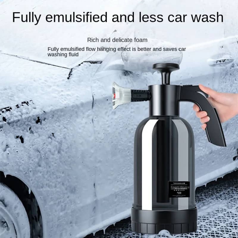 Portable High Pressure Car Wash Foam Sprayer  2L (Black) 5