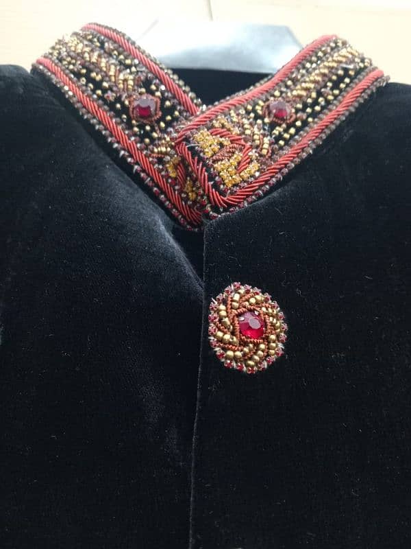 black velvet sherwani 2