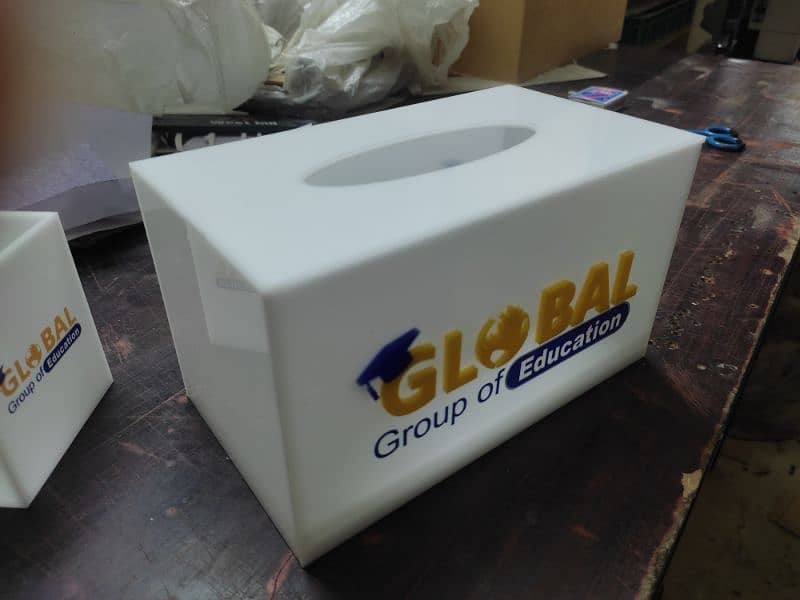 acrylic tissue box. tissue box . office tissue box 6