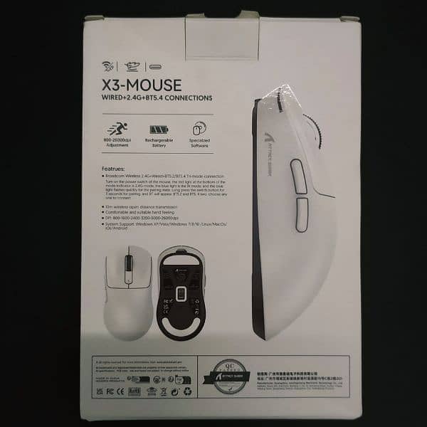 Attackshark X3 wireless gaming mouse 1