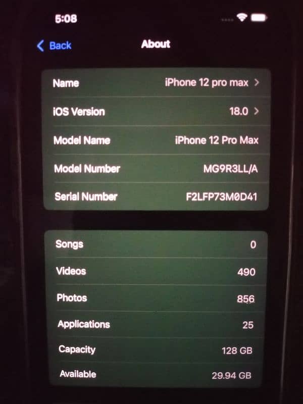 iphone 12pro max 128 jb JV non pta 3