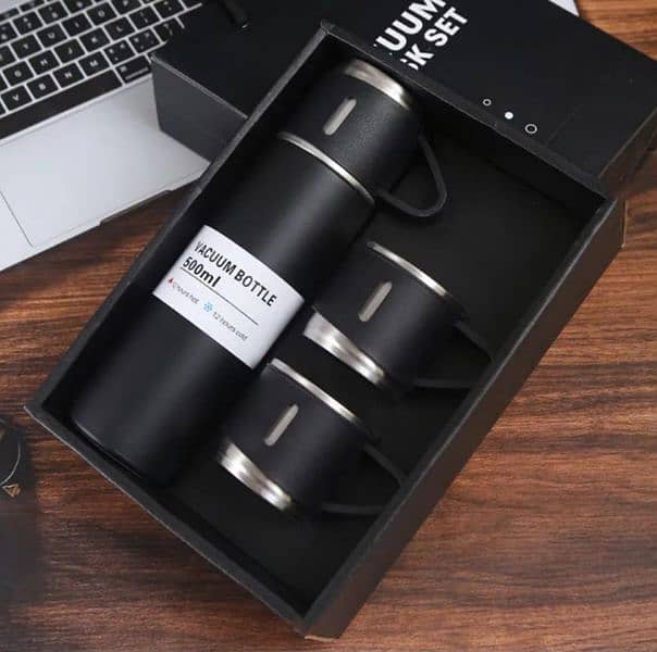 Vacuum Flask Set 500ml 12 Hour Lasting Hot & Cool 304 Steel Body 1