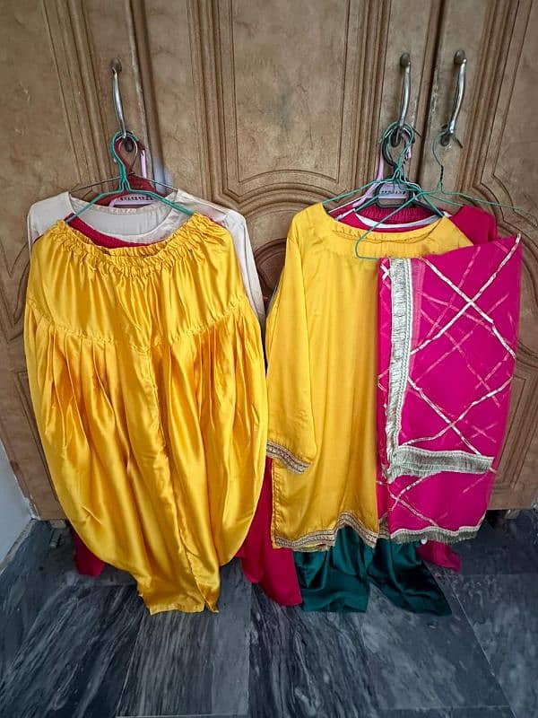 Silk Punjabi Patiyala shalwar suit 01 pc, 02 pc / 03 pc. 4