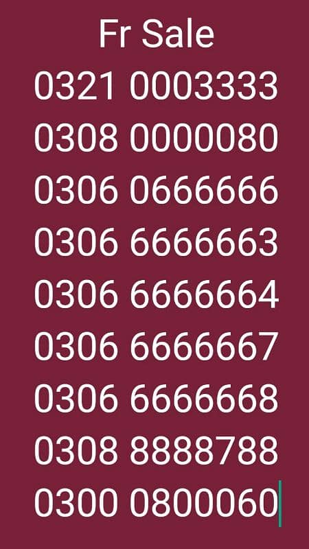 Golden Numbers fr 9