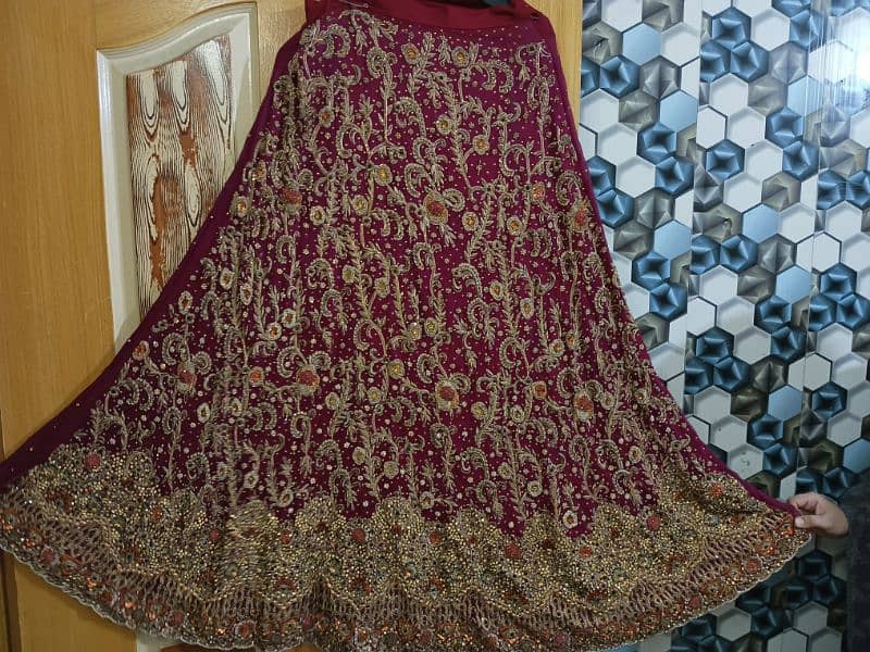 BRIDAL LEHNGA FOR SALE__Full hand work 9