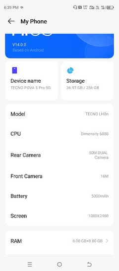 Tecno pova 5 pro 5G