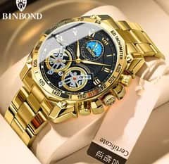 Watch for Men BINBOND Luxury Men Quartz Watches Dial Casual