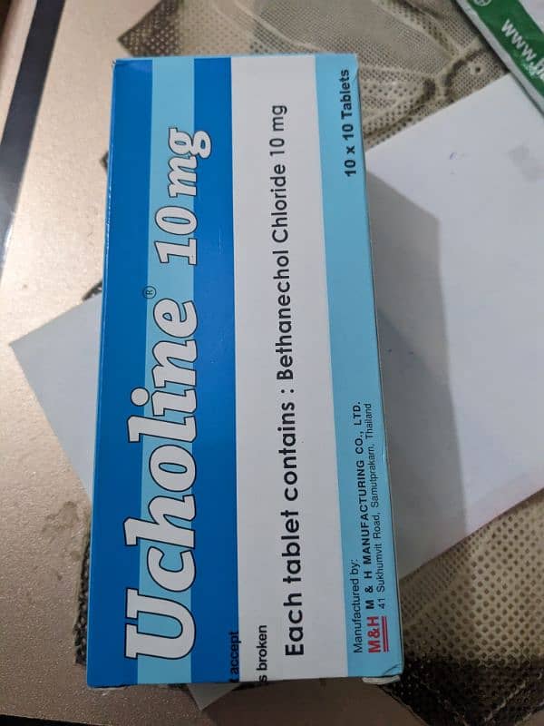 tablet Ucholine 10mg 3