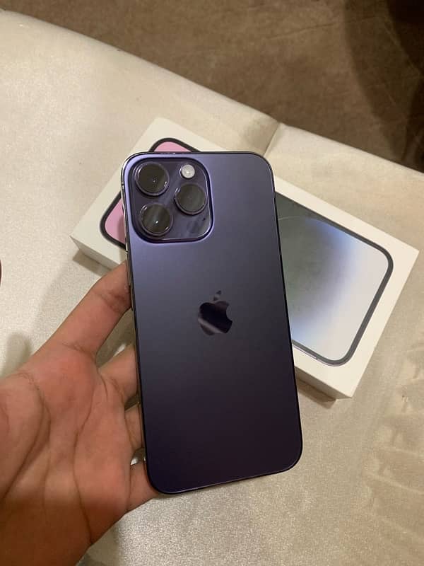 iPhone 14 Pro Max 256GB deep purple JV with box 0