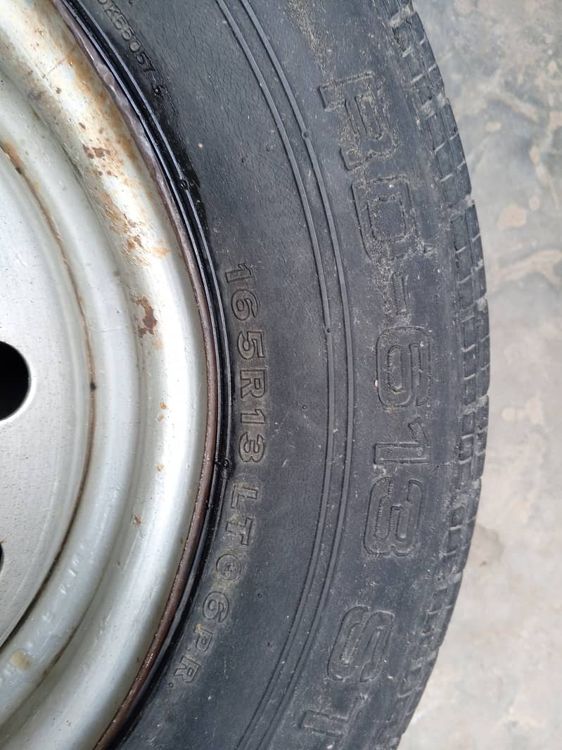 Bridgestone tyre with Rim 165/13 Indonesia made 3