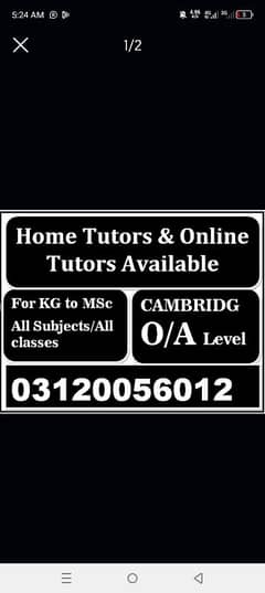 Get Expert Home & Online Tutors for All Grades(PG to O/As,A Level,IGCS