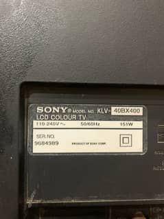 Sony klv 40b x 400 lcd colour