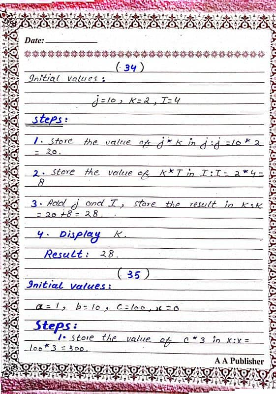 Handwriting assignment work 5