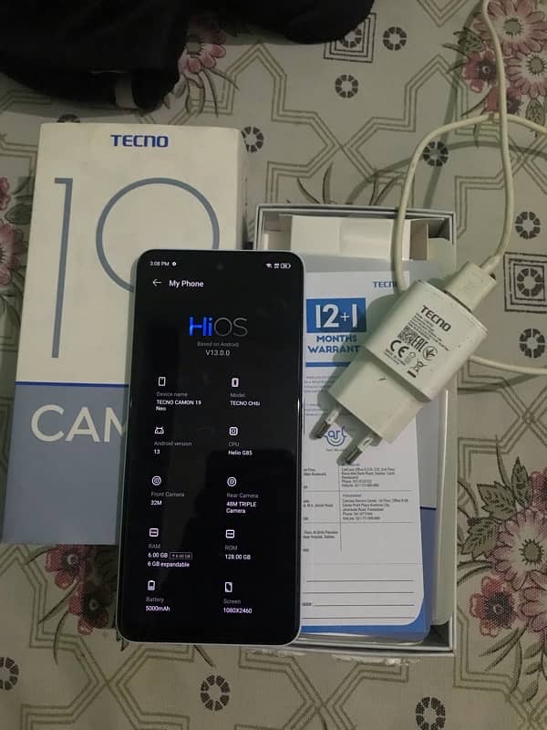 Camon 6+6gb//128gb Saf Set No open 5