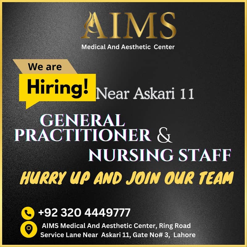 URGENT HIRING. . NURSING STAFF, CLEANERS, RECEPTIONIST(JUST FOR femal) 1