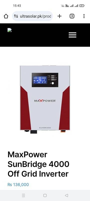 max power sunbridge 3 kva inverter pv 5000 27 amp mppt charge controll 0