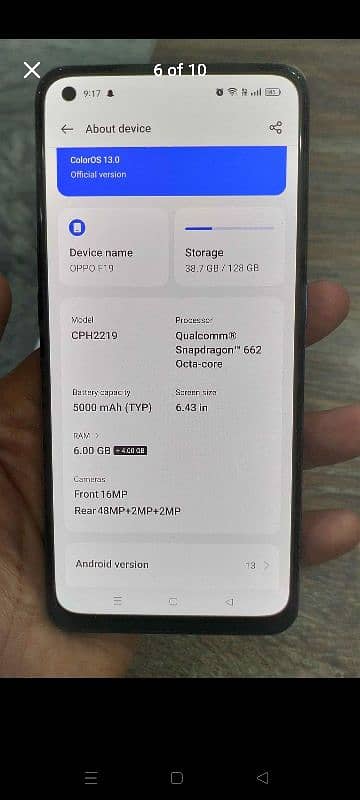 oppo f19.6/128.10/10 box charjr original tandlianwala 3