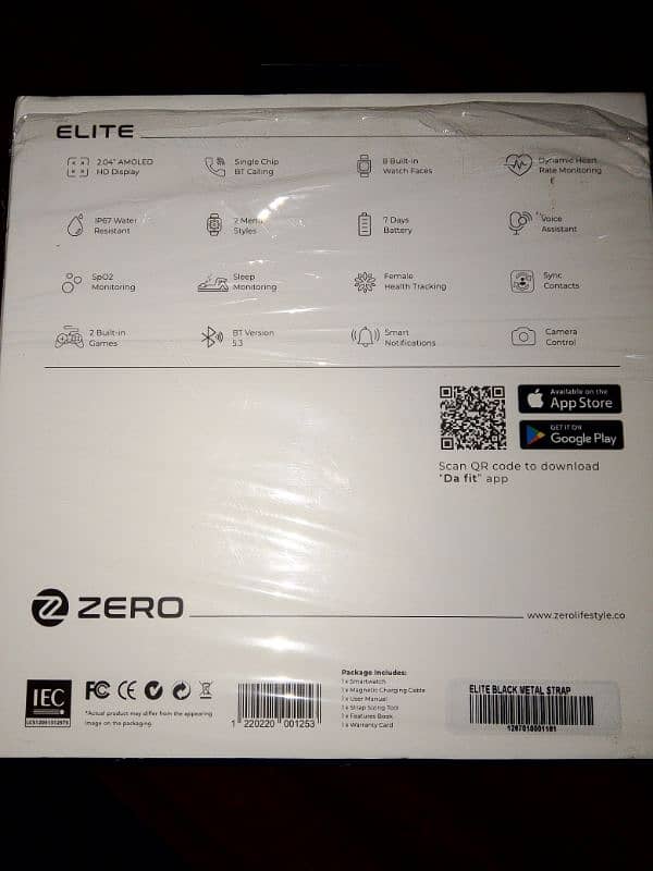 Smart watch zero elite 1 year warranty 1