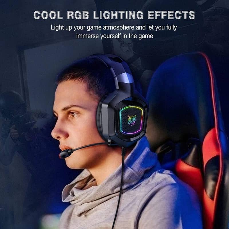 ONIKUMA X8 RGB Gaming Headset with Noise Isolating Microphone 2