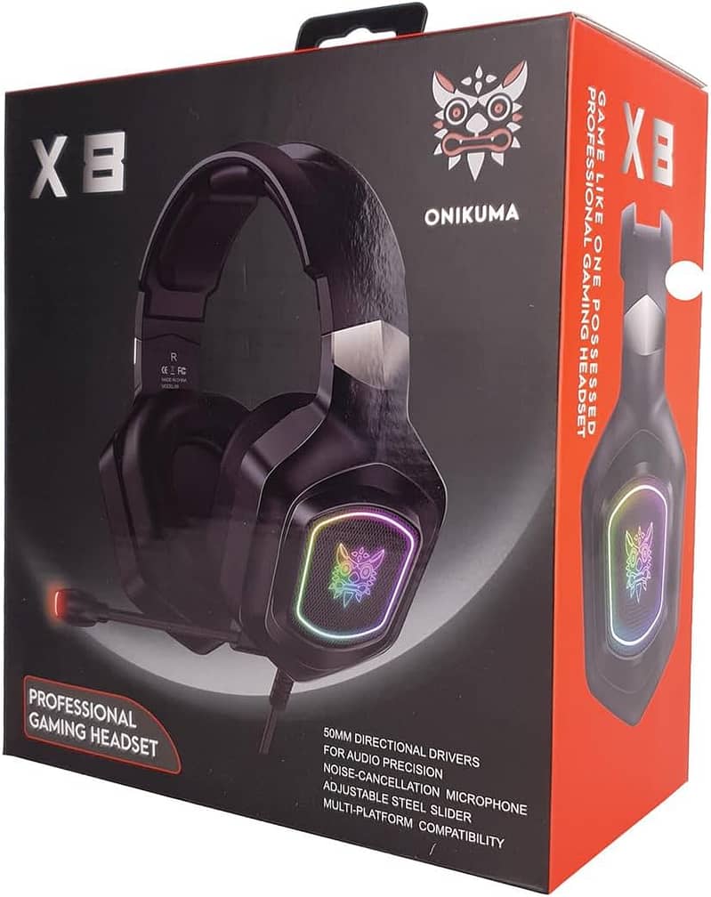 ONIKUMA X8 RGB Gaming Headset with Noise Isolating Microphone 3