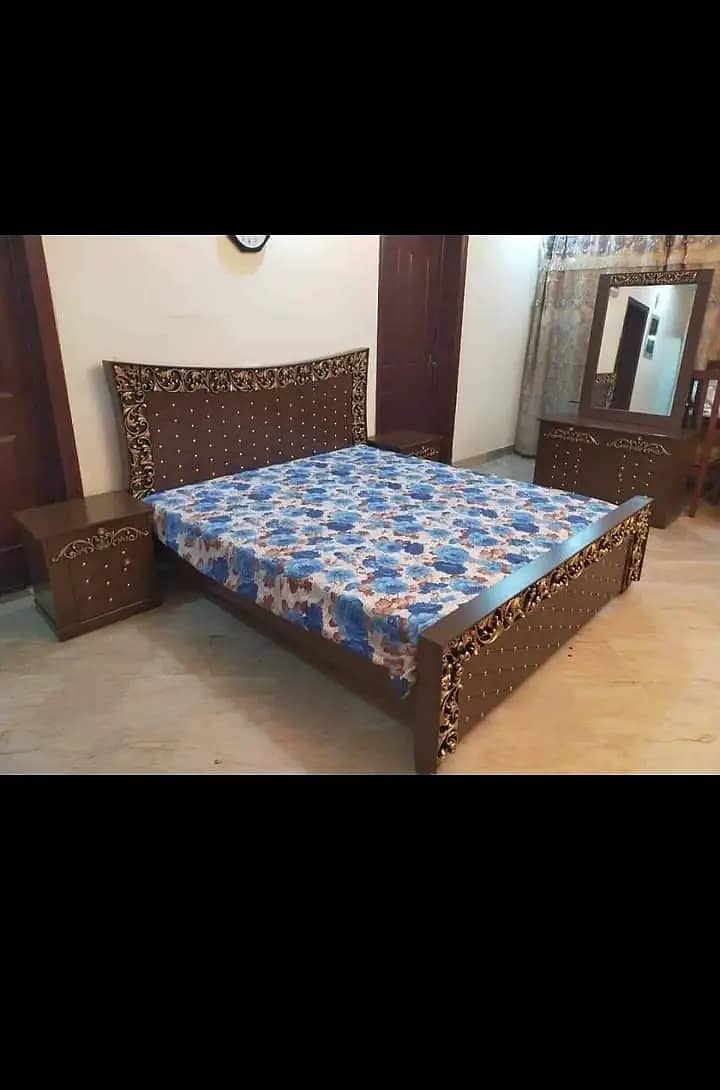 bed / bed set / double bed / king size bed / bed dressing side table 5