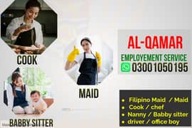 Maids / House Maids / cook / Nanny , chef / Baby Sitter maid available