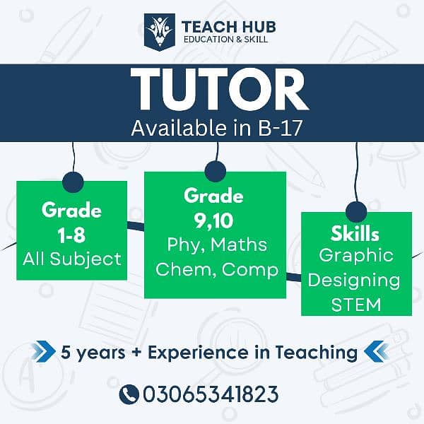 Home Tutor Available D17, D18, B17, AWT, Faisal hills 0