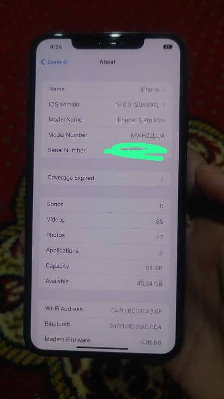 IPHONE 11 PRO MAX JV 64 FULL 10BY10 ZERO METER SET 3