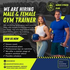 male and female trainers required