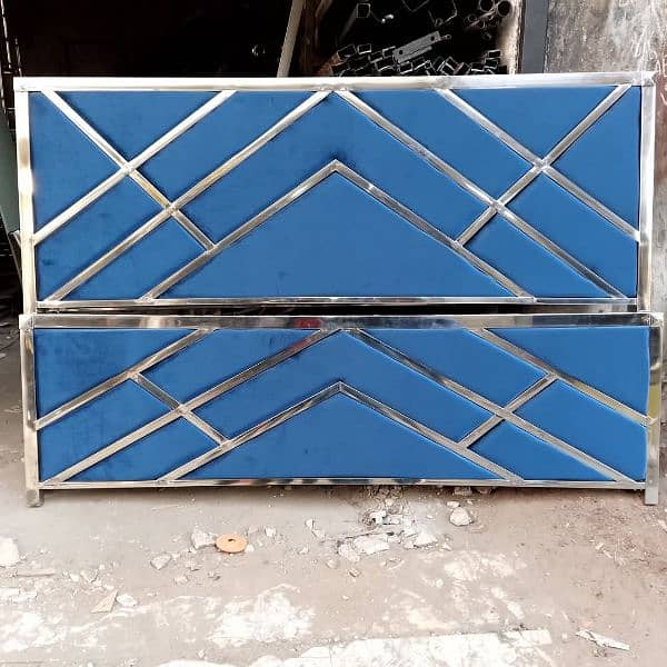 Stainless Steel Double Bed with orgun welding finishing 1