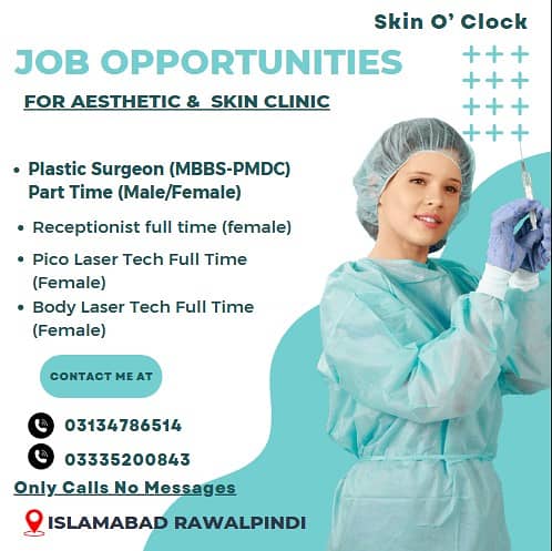 Required Female Staff for Aesthetic Clinic 0