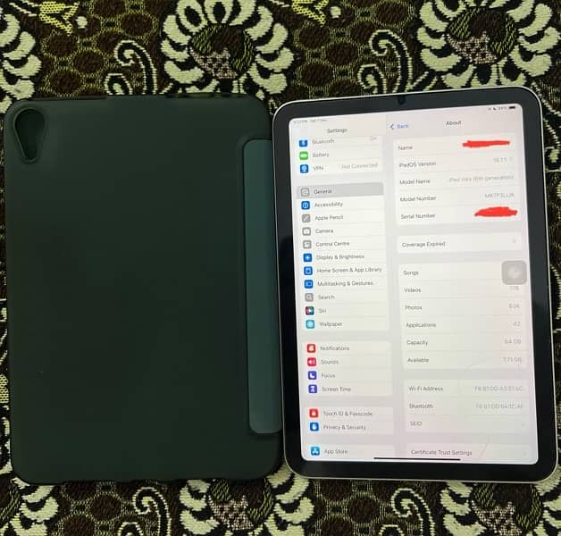 Ipad mini 6, 64 gb wifi 3