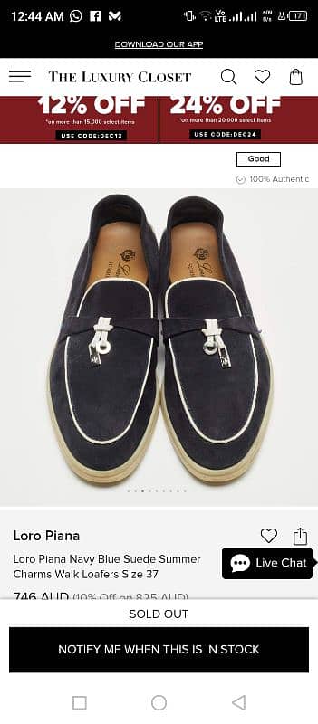 loro Piana navy blue and white suede charms walk women's loafers. . . . 0