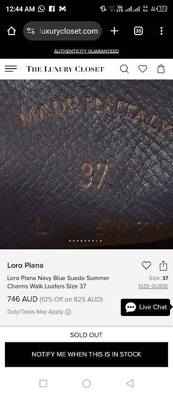 loro Piana navy blue and white suede charms walk women's loafers. . . . 1