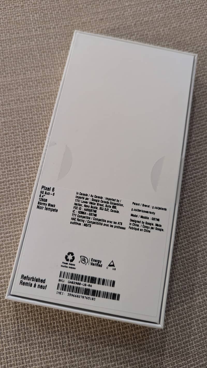 Google Pixel 6 – Unopened Box, Near New, Refurbished by Google 1